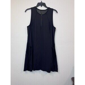 Athleta Match Point Tennis Sport Dress Black Athletic Size Large